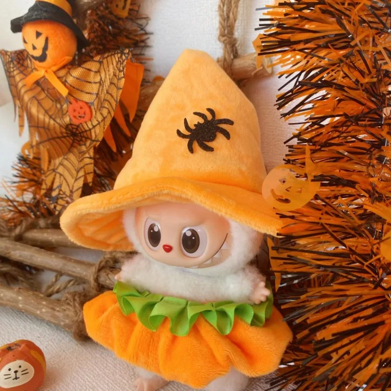 17 センチメートルラブブハロウィンカボチャドレスベルベット帽子衣装 1.0 3.0 世代ビニールフィギュア服のみ人形は含まれません