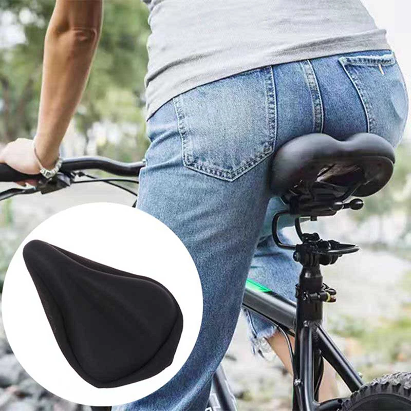 Bicycle Saddle Bike Seat Cover Padded Soft Thickened Pad Exercise Bike Seat Cushion Wide Foam Mountain Bicycle Seat Cushion