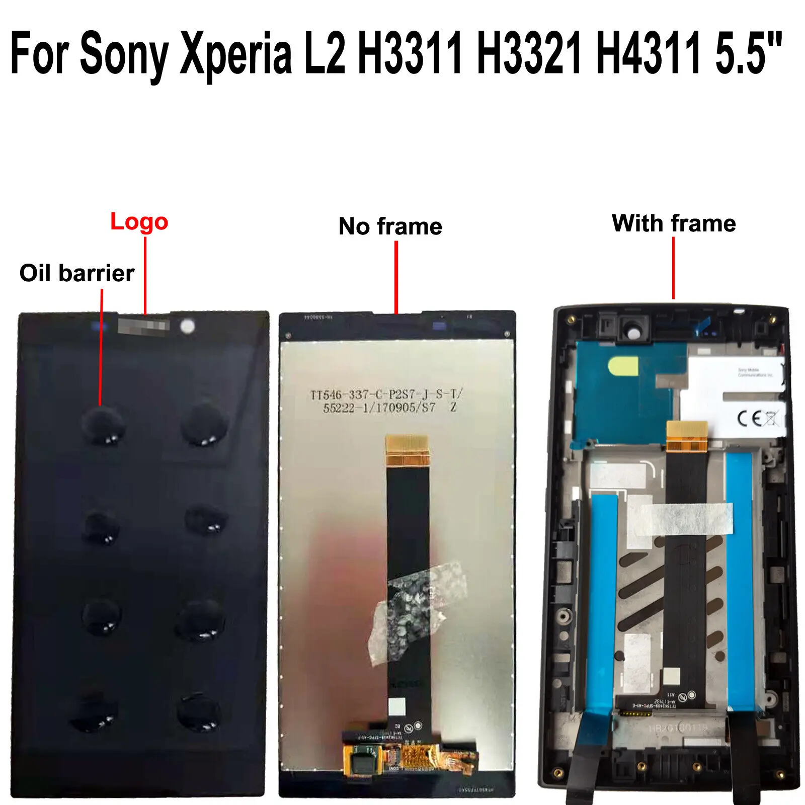 

Для Sony Xperia L2 H3311 H3321 H4311 5,5 "Новый ЖК-дисплей с сенсорным экраном и дигитайзером