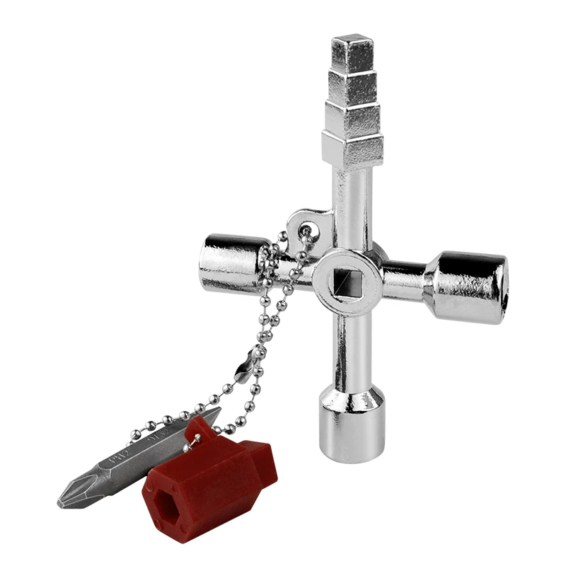 free shipping New 5 In 1 Universal Cross Square Triangle Train Electrical Cabinet Elevator Key