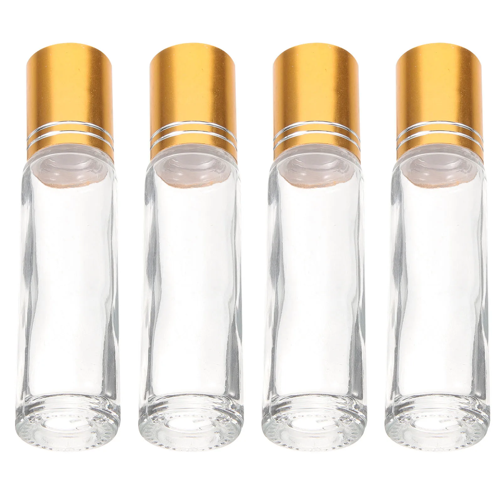 4 garrafas de rolo de vidro de aromaterapia dos pces óleo essencial à prova de vazamento dispensador portátil recarregável pequeno recipiente para viagens