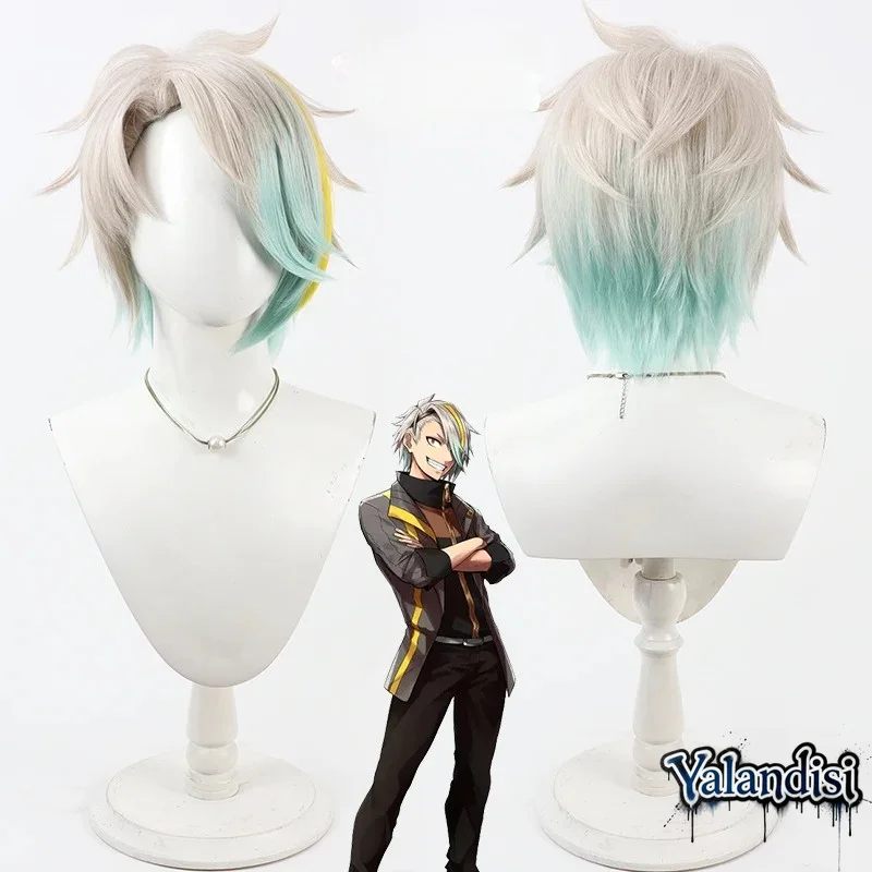 Yalandisi& NIJISANJI Virtual YouTube Meika Utai Itsumi Utai Cos Cosplay Wig Halloween Carnival Party Synthetic Hair Heat Wigs