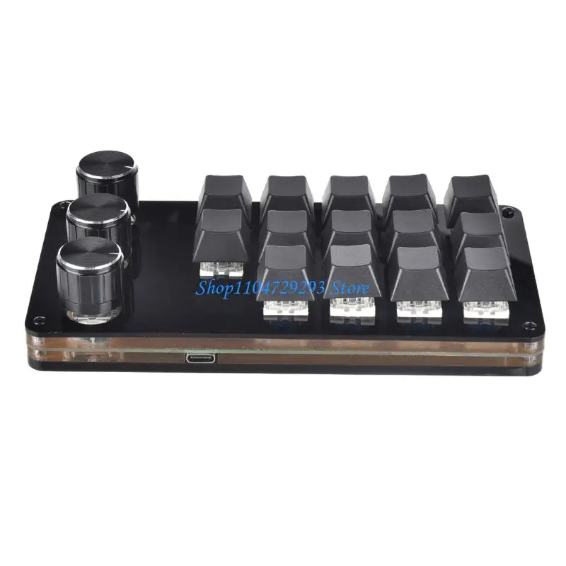 

Y2GD 14 Macro Programmable Keyboard Mini Mechanical Gaming Macro Keyboard 3 Knob