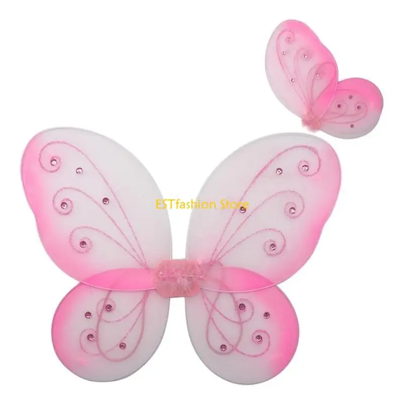 Y5GC Cánh Bướm Đôi Cánh Thiên Thần Dễ Thương Linh Hoạt Hóa Trang-Dán Kim Cương Giả-Cánh Cổ Tích Cánh Công Chúa Cho Tiệc