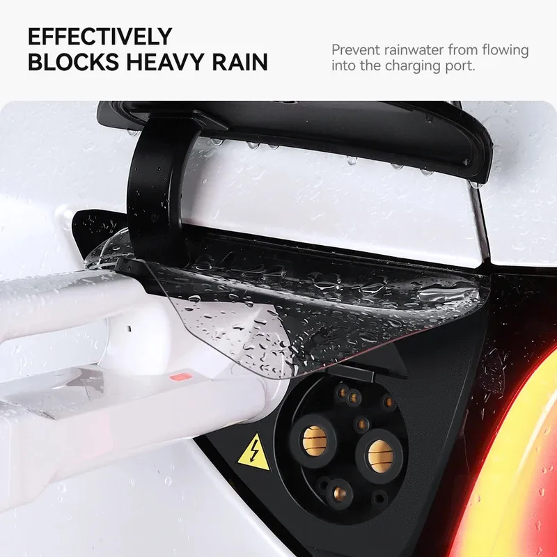 ل تسلا نموذج 3 Y هايلاند جونيبر 2021-2025 شاحن ميناء غطاء في الهواء الطلق غير نافذ للمطر حماية الغبار يغطي الملحقات #5