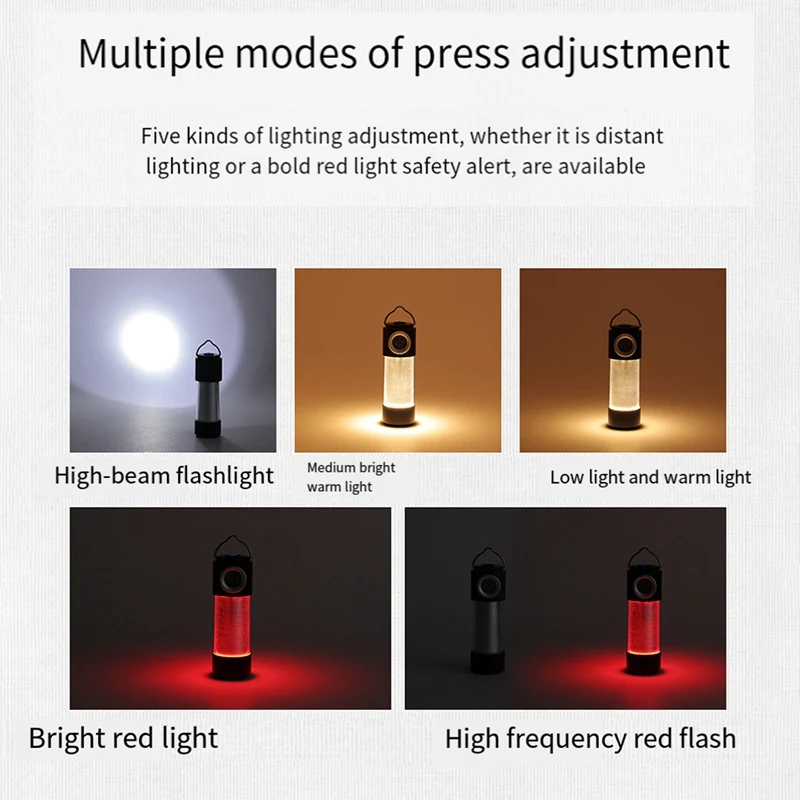 Multi-Function Camping Light Portable Outdoor Camping Lantern With Magnet Emergency Light Hanging Tent Light Easy Install