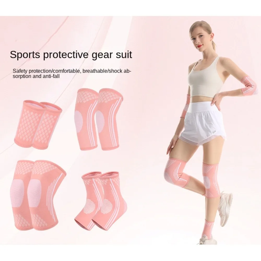 Nowe poliestrowe nylonowe nakolanniki Różowe elastyczne nałokietniki Ochraniacz dłoni unisex