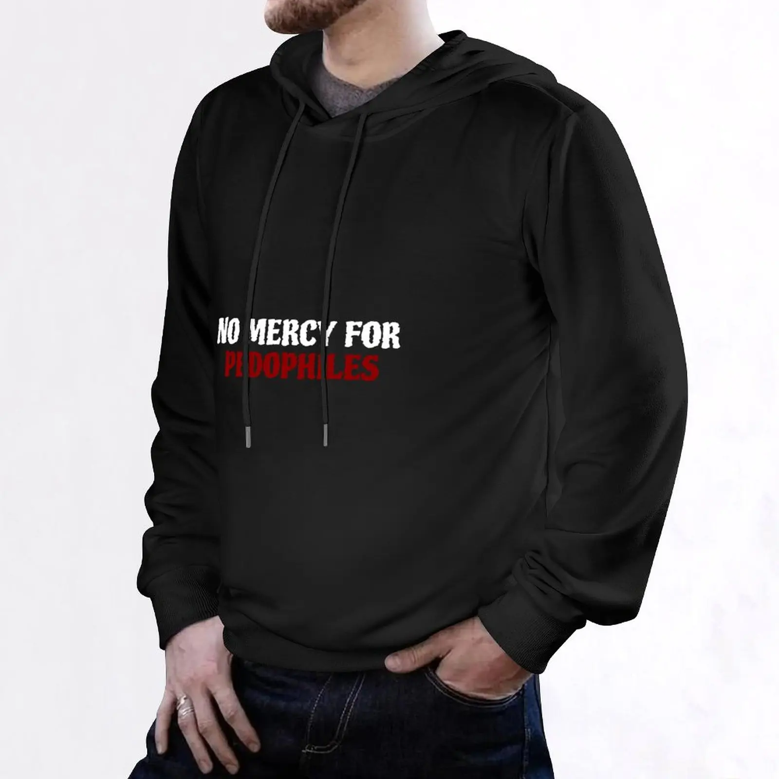 Geen genade voor pedophiles Pullover Hoodie herfst herenkleding winterkleding hoodie oversize