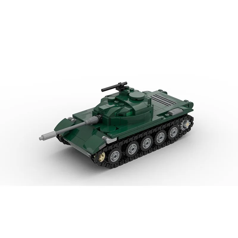 Cold War Classic Army Military Panzer 62 Main Battle Tank Turret Armoured Vehicle Building Blocks Assembly Model Kids Bricks Toy