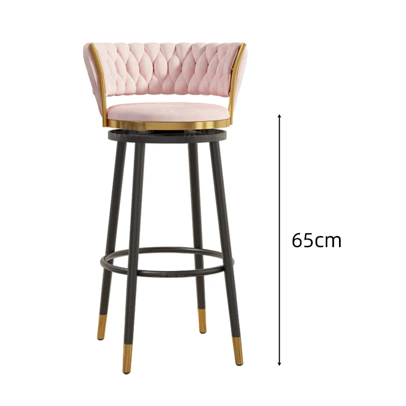 Bar chair rotating home light luxury front cash register sit modern simple network red island counter bar round high stool