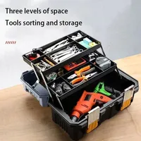 3 Layer Tool Box Industrial Grade Household Multifunctional Hardware Electrician Repair Multi-layer Folding Storage Box Tool