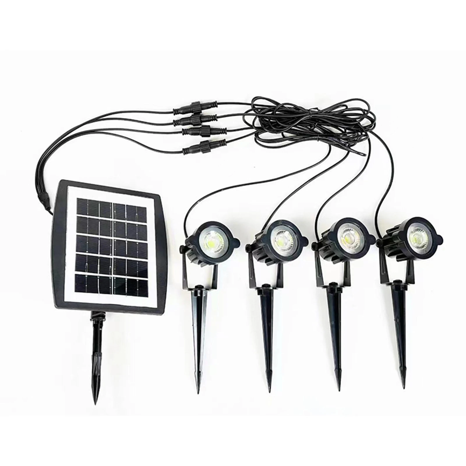 

Солнечная водонепроницаемая лампа для газона, поликристаллическая солнечная панель, садовые лампы свободного вращения