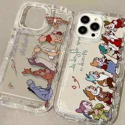 The Seven Dwarfs Tigger Clear Case for IPhone 16 15 14 13 12 11 Pro Max 14 15 7 8 Plus X XR XS Max SE2020 Airbag Shockproof Cove