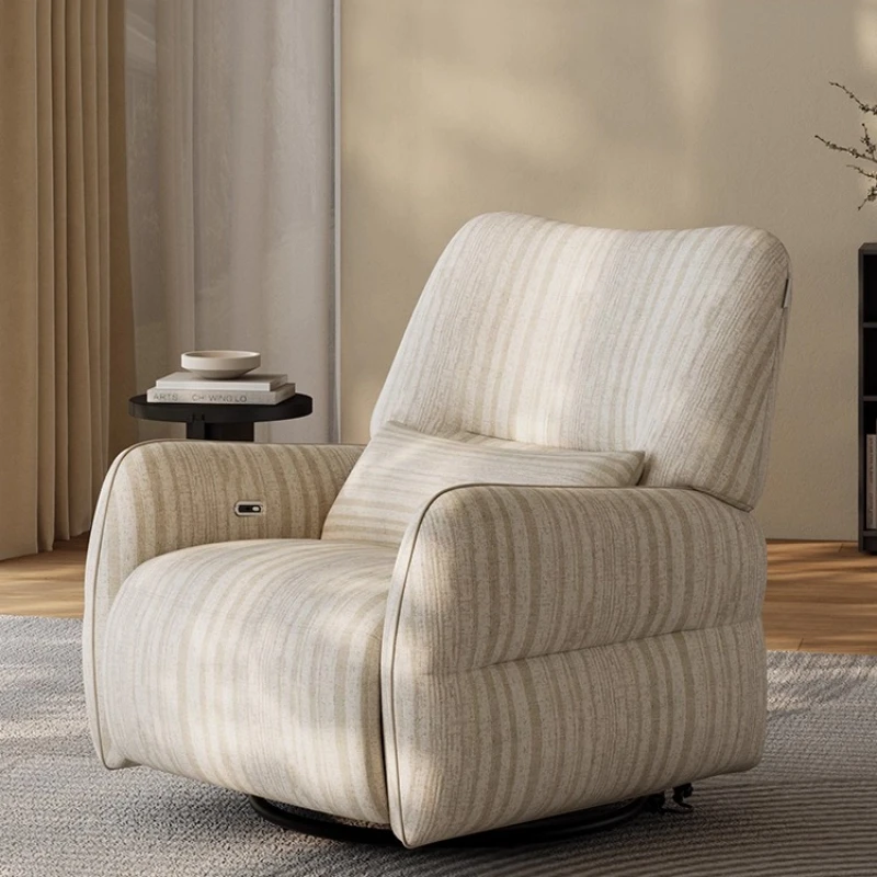 

AI intelligent massage single sofa function can lie down and sleep lazy fabric cotton and linen rotating rocking chair leisure