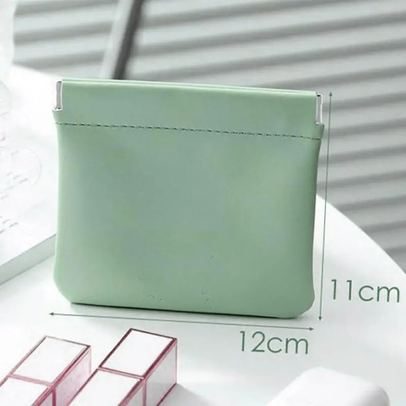 Unisex Pu Leather Cosmetic Bag Portable Wallet Small Headphone Manager Mini Various Jewelry Lipstick Replacement Storage Bag