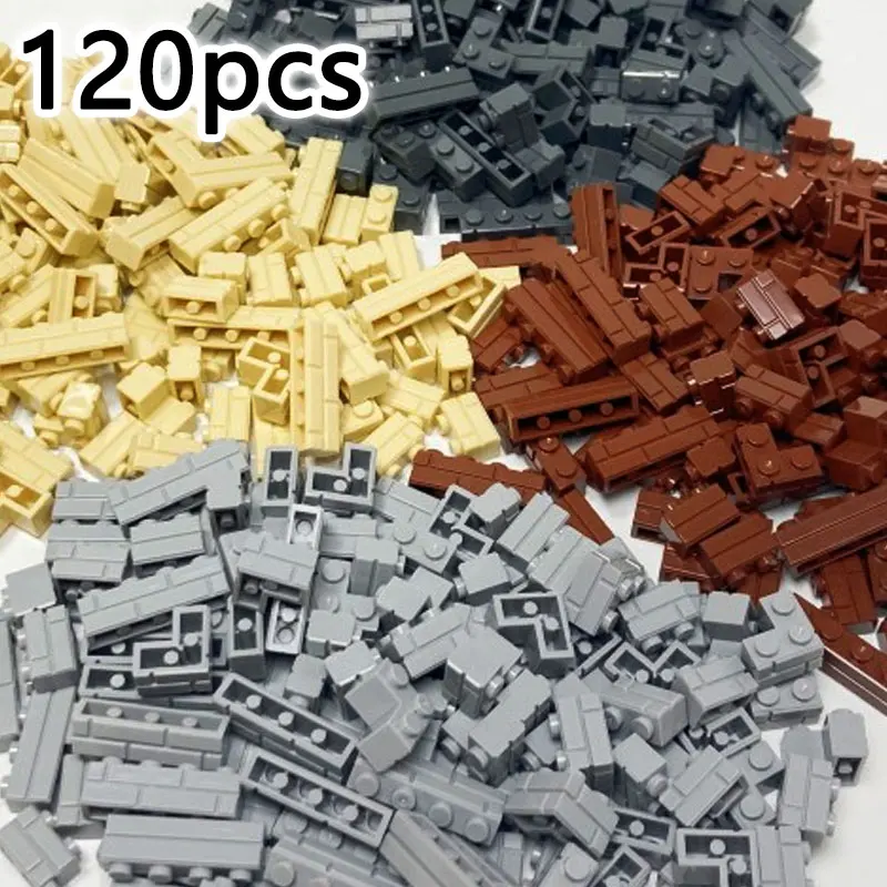 

120 шт. DIY строительные блоки, имитация города, настенный кирпич, мелкие частицы, строительный блок, модель, аксессуары для строительства, детский подарок