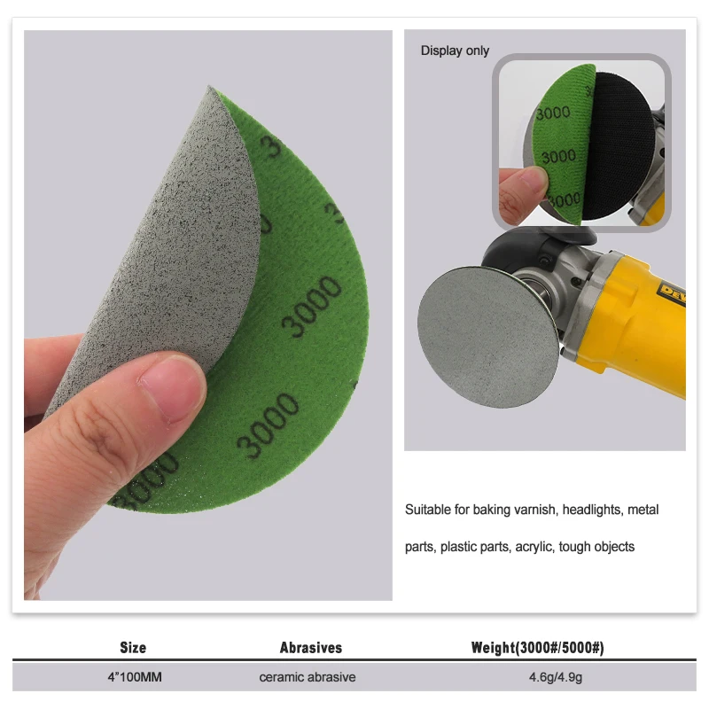 

10Pcs 998A Pyramid Sponge Sanding Disc 2/3/4/5/6 Inch 1000-5000 Grit Hook&Loop Foam Sandpaper for Car Headlight PlasticPolishing