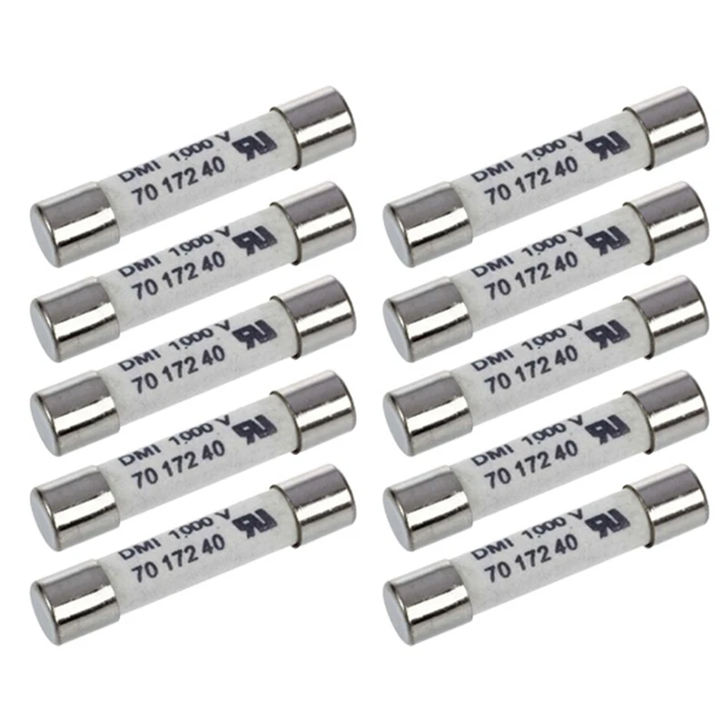 1000V 500MA 10Pcs 6.3X32mm Convenient Portable Practical White Ceramic Fuse For Multimeter