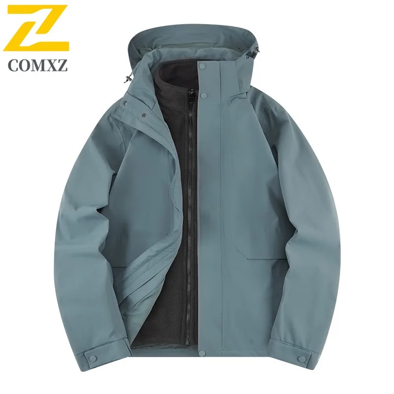 سترة COMXZ للرجال لتسلق الجبال بتصميم سميك مريح للاستخدام الخارجي مقاوم للرياح في الشارع معاطف شتوية خفيفة الوزن ومريحة #2
