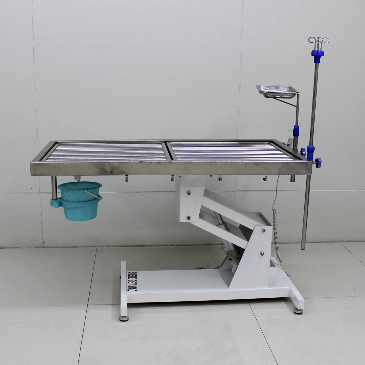 Pet operating table Stainless steel animal bed Liftable with fixed pet hospital workbench