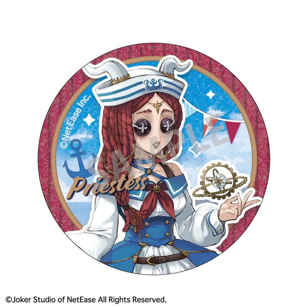 58mm Game Identity V Sailor Uniform‌ Vera Nair Galatea Windy Ford Cosplay COSTUME Badge Pin SPTE Tinplate Brooch﻿ Prop