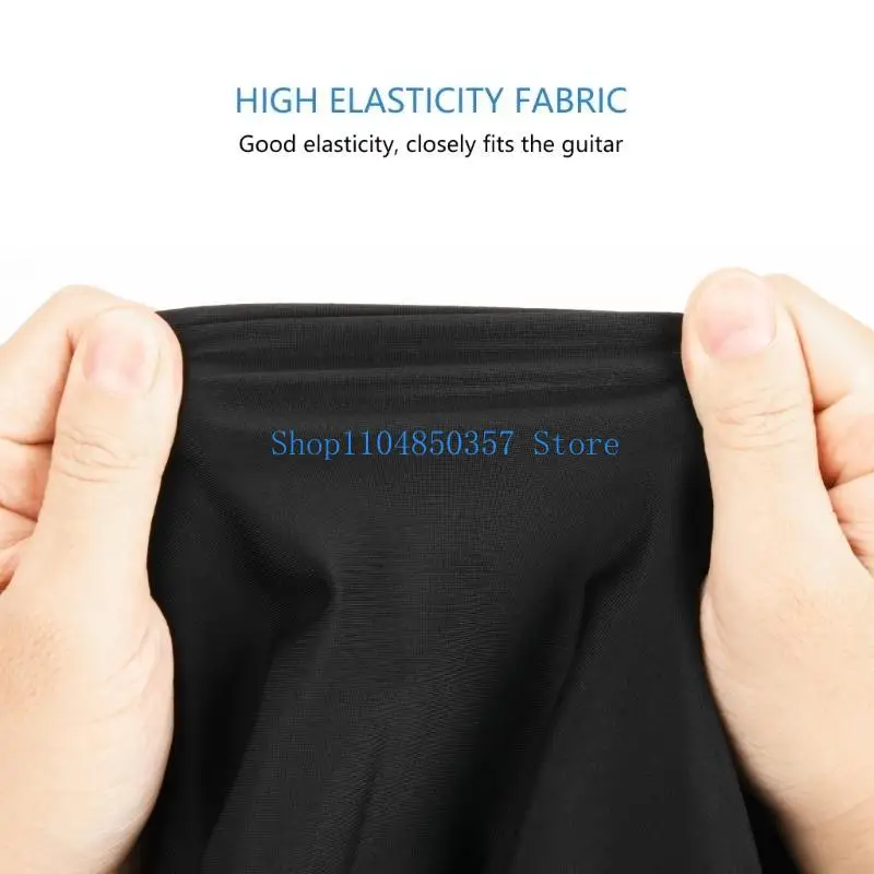 652F Elastane Nylon Dust Cover For 40 41 Inch Acoustic Guitar Full Coverage Elastic Drawstring Closure Washable Protective Gi