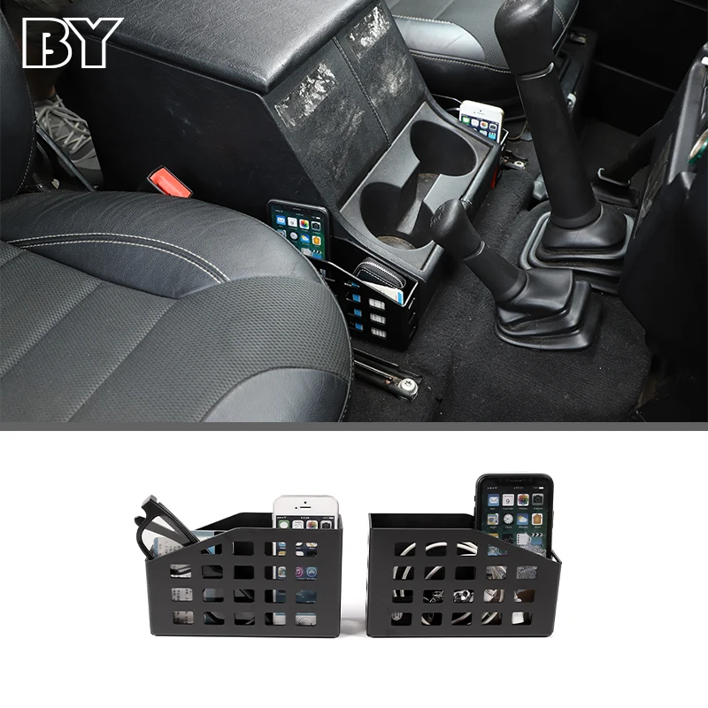 For Land Rover Defender 110 2004-2019 Car Central Control Cup Holder Both Side Pocket Storage Box Seat Gap Organizer Accessories