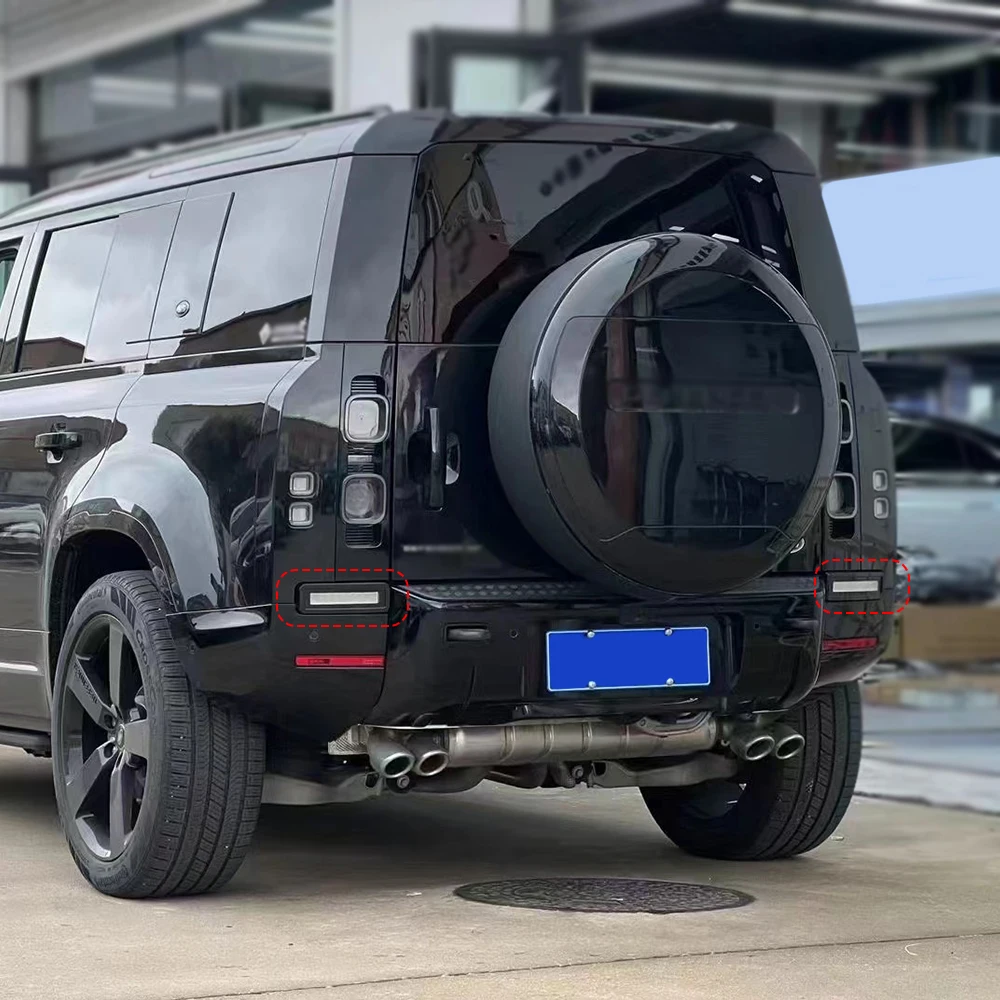 Traseiro do carro led pára-choques luz refletor cauda freio parar lâmpada luz de sinal de volta para land rover defender 2020-2024