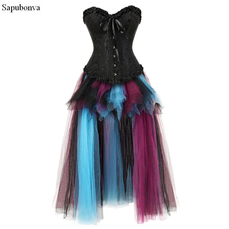 

Женский комплект: кружевной корсет и бюстье в винтажном стиле, сексуальный топ для вечерних выходов, готическая мода, средневековье и эпоха Возрождения