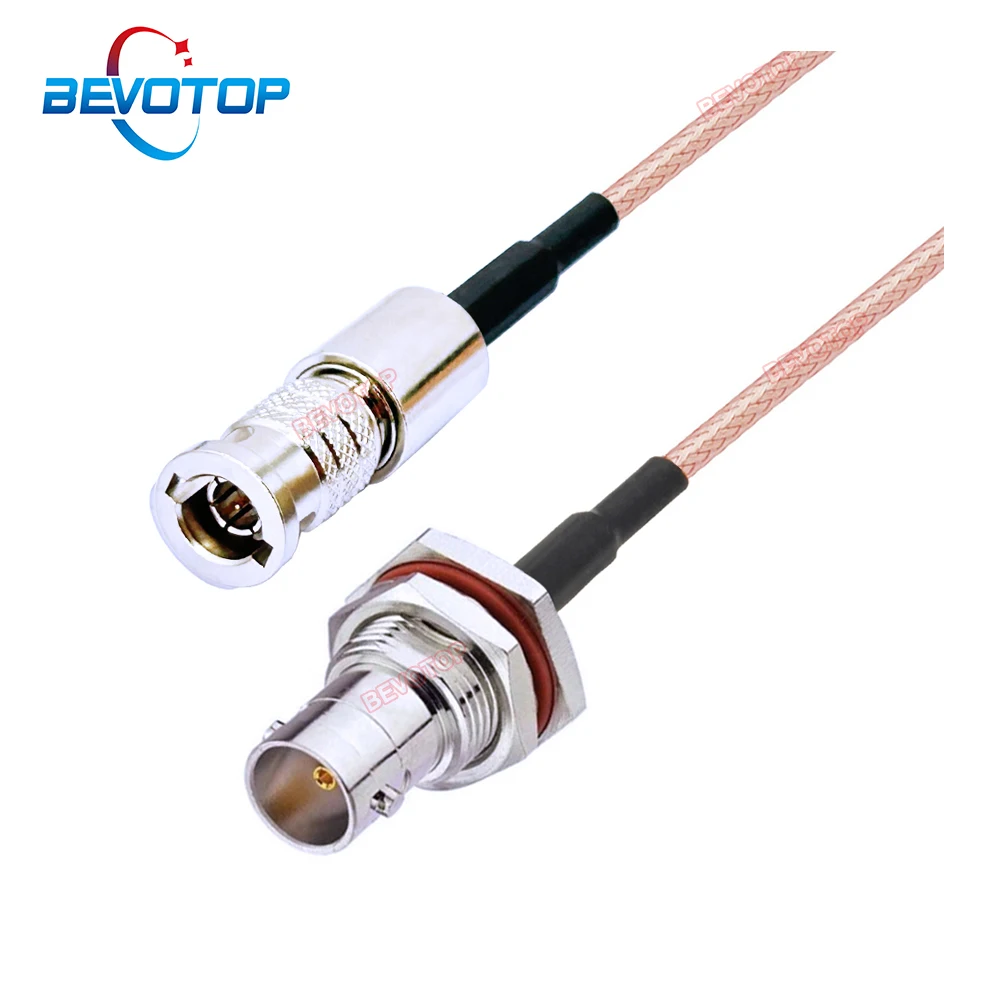 BEVOTOP New HD BNC RG179 Cable 75 Ohm Micro BNC Male to Waterproof BNC Female Bulkhead RG-179 Pigtail HD Video Mini BNC Line