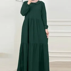 Kaftan turco, ropa islámica, Abaya De Dubái para mujer, Ramadán, Musulman De Mode, Maxi vestido para mujer, caftán con temperamento con volantes