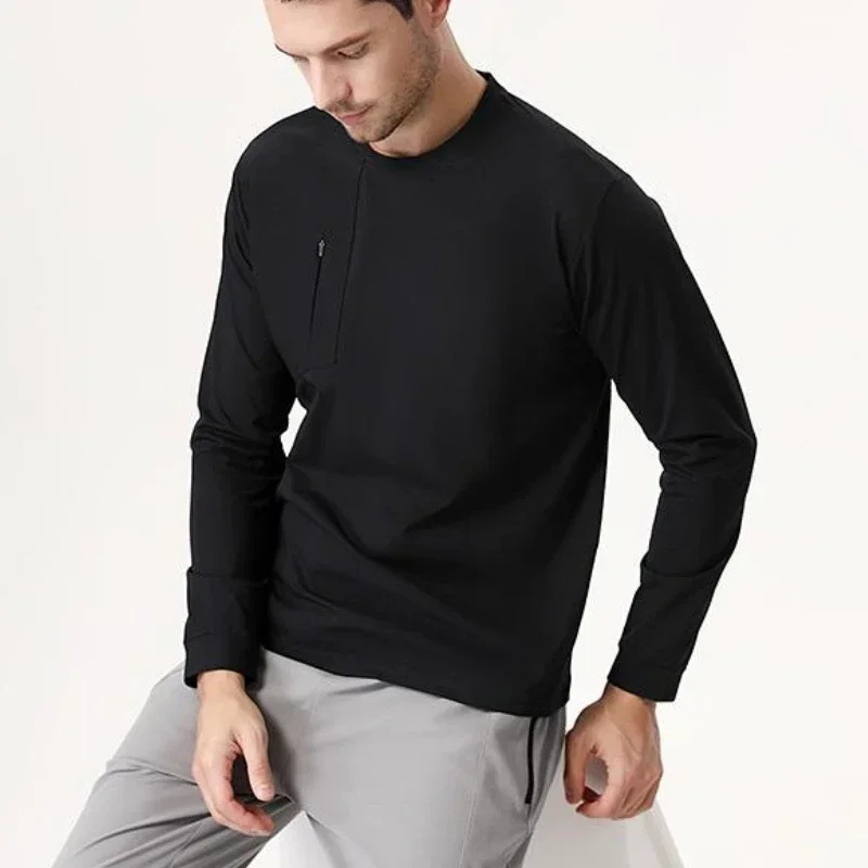 

Men's Bodybuilding Quick Dry Training Shirt Outdoor Jogging Sweatshirt Sportswear Sports Fitness Long Sleeve Badminton