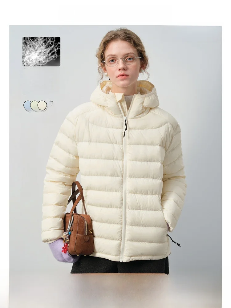 

Light Warm VEGA CHANG Women's Padded Jaet Breathable Comfortable Du down Coat Casual Sle Mid-Length Straight Fit