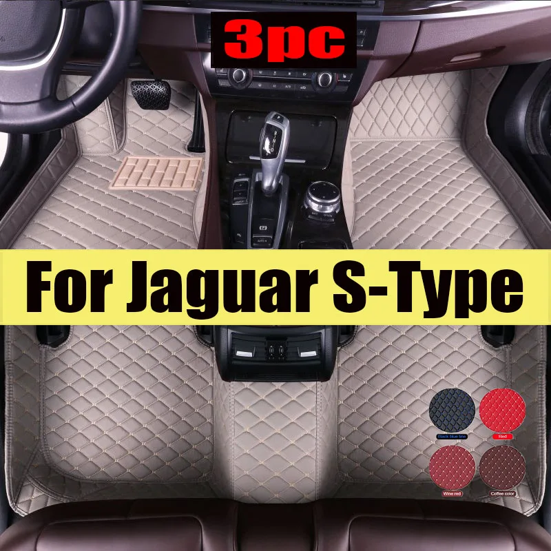 

Car Floor Mats For Jaguar S-Type SType S Type 1999~2007 Carpet Durable Leather Mat Anti Dirty Pads Interior Part Car trunk mat