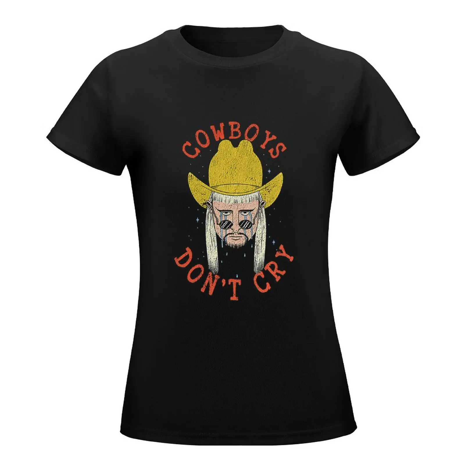 Camiseta de Oliver Tree Cowboys Don't Cry para mujer, ropa hippie de gran tamaño, ropa de primavera, 2024