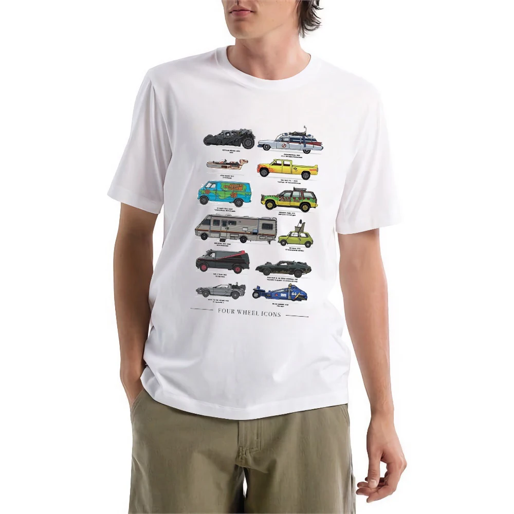 

FPACE Sport Race Car Men T-Shirt Vintage Racers Printed T shirt Men's Clothing Women Oversized t-shirt