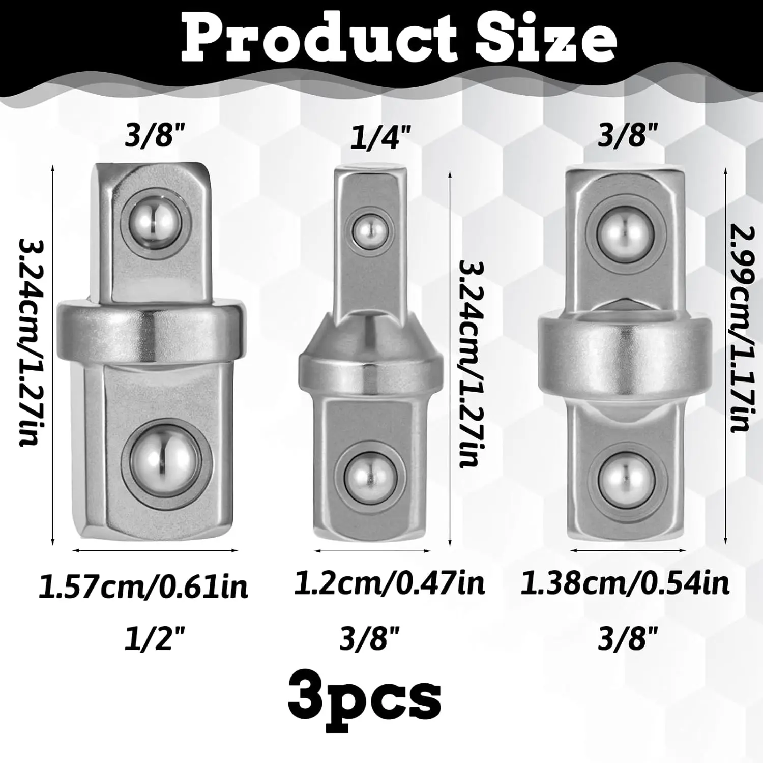 For Automotive Repair Work 1 4,3 8,1 2 Drive Size Reducer Anti-drop Ball Socket Adapter Ratchet Extension Tool