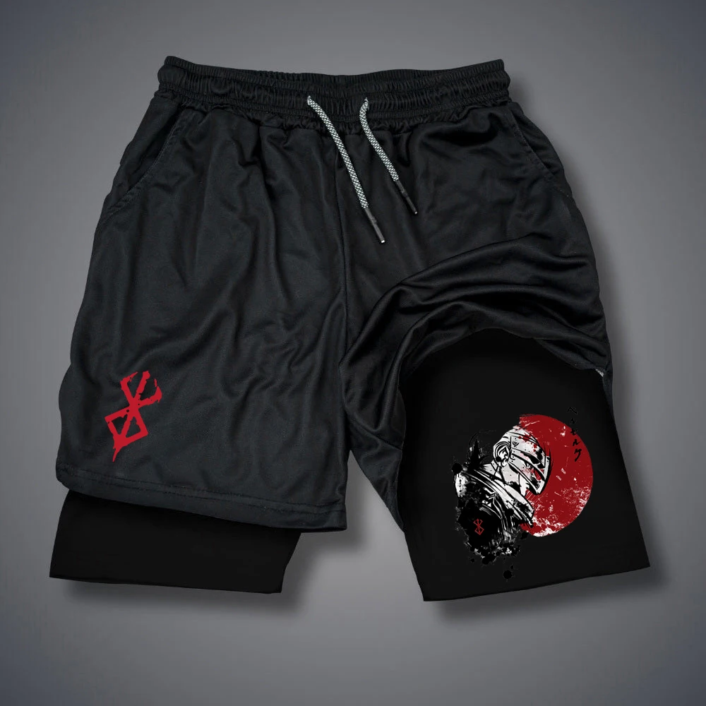 

Компрессионные шорты 2 в 1, спортивные быстросохнущие шорты для выступлений с карманами, тренировки в тренажерном зале, фитнес