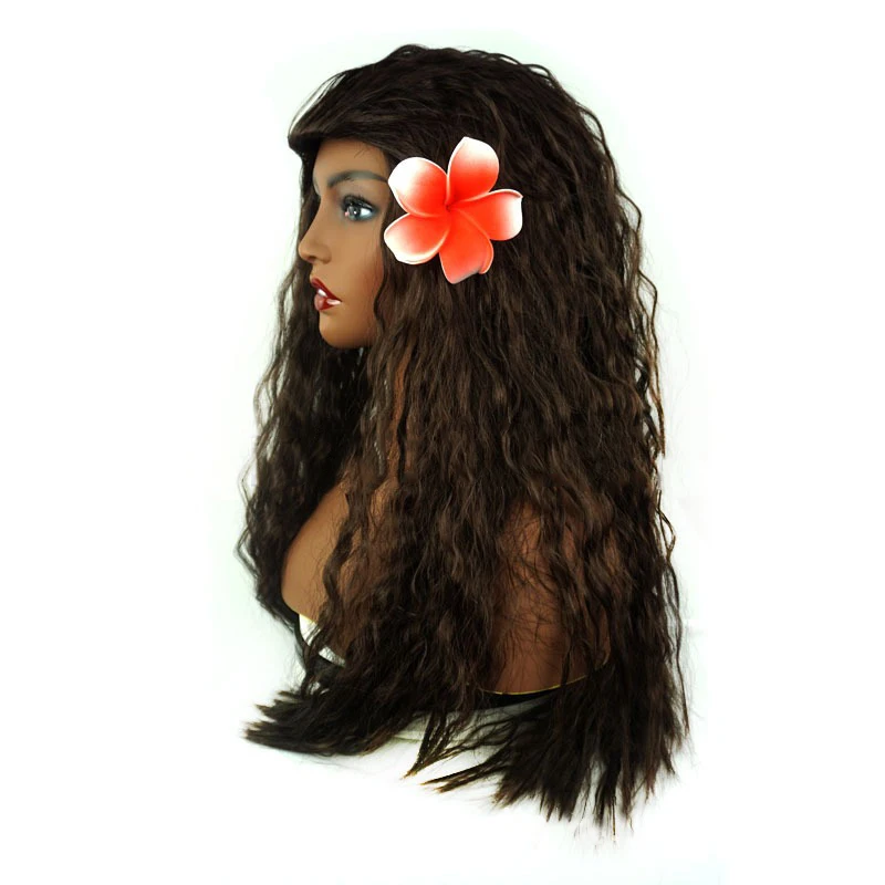 

Ocean Romance Cosplay Wig Princess Moana Long Wave Wig Cosplay Costume Wig Headgear Halloween Party Headwear Props