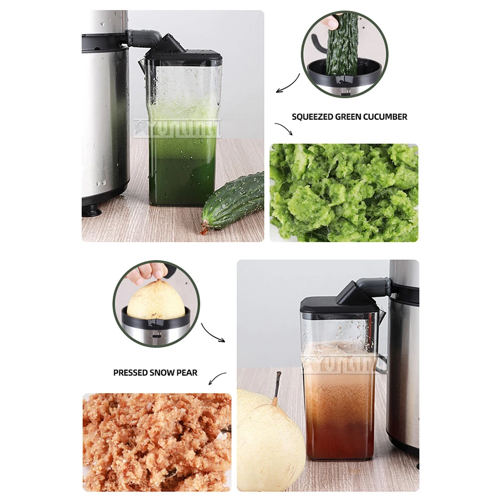 Spremiagrumi elettrico portatile multifunzione Spremiagrumi automatico di grande diametro Macchina per il succo di separazione del succo di scorie in acciaio inossidabile