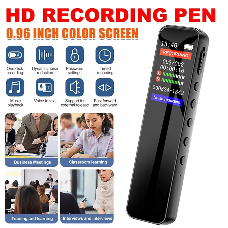 Y45A-مسجل صوت رقمي مشغل موسيقى MP3 مع تشغيل مشغل موسيقى MP3 سجل مفعل 1536 كيلو بايت في الثانية تسجيل عالي الدقة