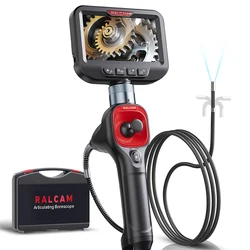 Ralcam 360° Joystick Articulating Borescope 6.2mm 4 Ways IPS Automotive эндоскоп Inspection Camera with 6 Adjustable LED Lights