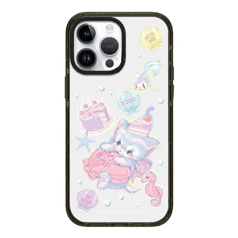 

Acrylic Cartoon Bear Cat Phone Case Cover for iPhone 11 12 13 14 15 Pro Max Case for iPhone 15 ProMax