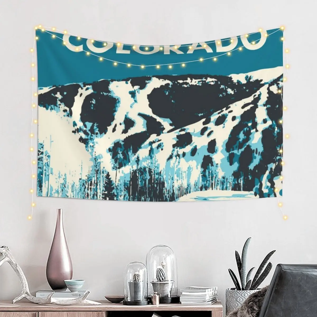 Beaver Creek Vintage Ski Poster Tapestry Living Room Decoration Bedroom Decor Aesthetic Decoration Home Tapestry