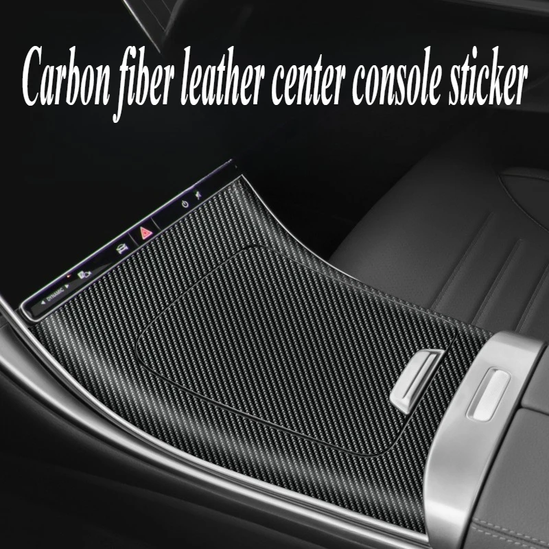 

For Mercedes Benz C-Class GLC260L/300L C260L 2015-22 Center Console Leather Patch Interior Trim Styling Easy Install Accessories