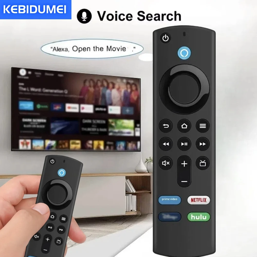 Ersatz-Sprachfernbedienung für Fire Stick TV, Smart TV Stick der 3. Generation, 4K MAX Lite Fire Cube-Fernbedienung, funktioniert mit Alexa