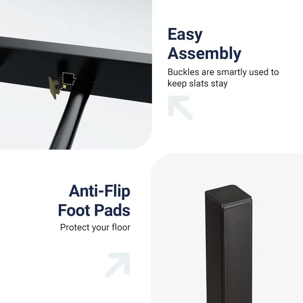 Victorian Twin Metal Bed Frame with 14 Headboard, Footboard, Mattress Support, Easy Assembly, Storage Space, Black