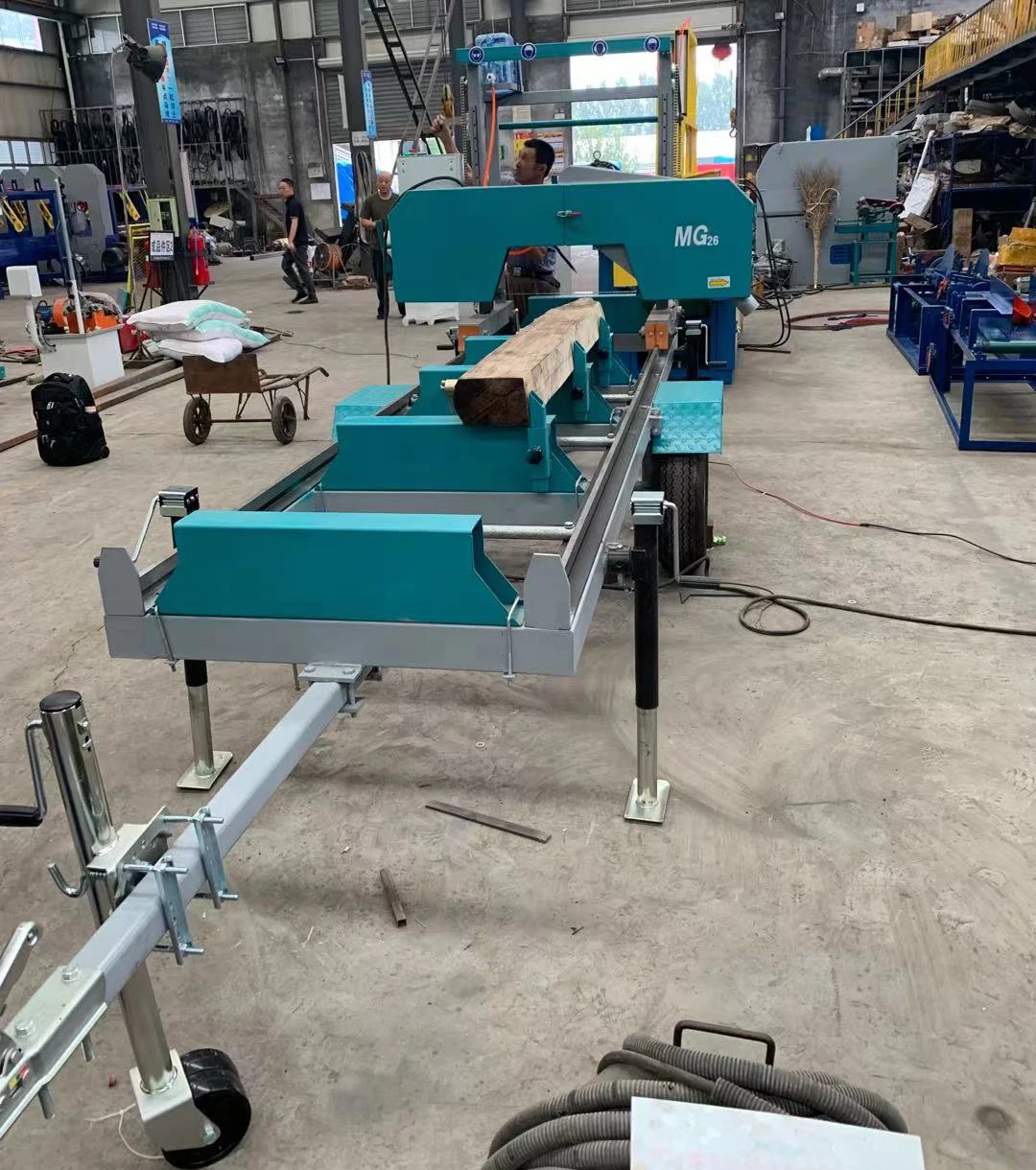 Best Quality for Sale 27HP Sawmill 36" Wood Portable Sawmill With Mobile Wheel Machine for Sawing Wood