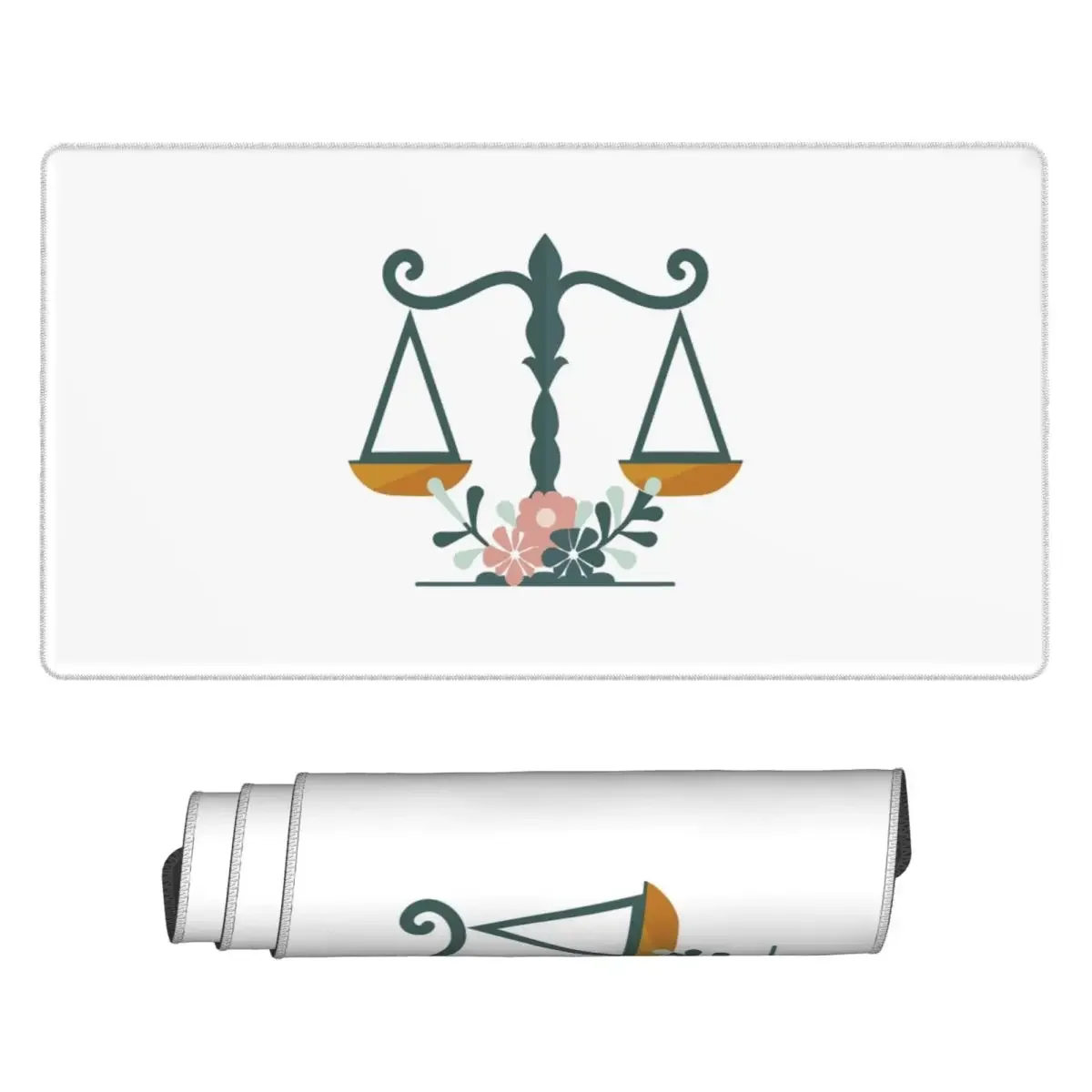 Large Mouse Pad Gold Scales Of Justice Law Logo Lawyer Legal Party Gamer PC Laptop Mats Keyboard Carpet Accessories Desk Mat