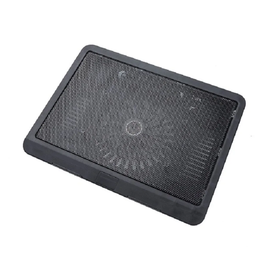 Portable Adjustable Laptop Cooling Pad USB Port Metal Mesh Notebook Cooler LED Light Laptop Cooler Fan Dormitory